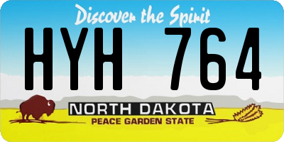 ND license plate HYH764