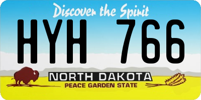 ND license plate HYH766