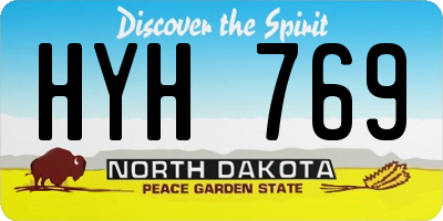 ND license plate HYH769