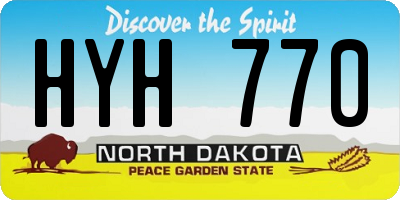 ND license plate HYH770