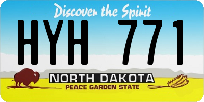 ND license plate HYH771