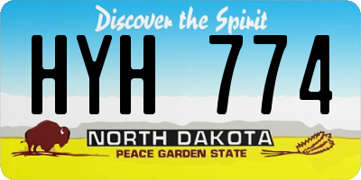 ND license plate HYH774