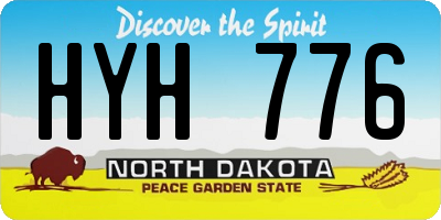 ND license plate HYH776