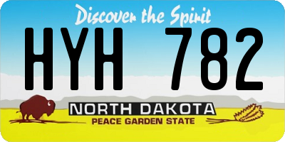 ND license plate HYH782