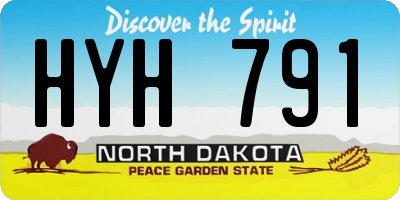 ND license plate HYH791