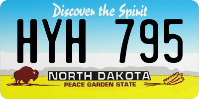 ND license plate HYH795