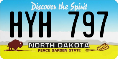 ND license plate HYH797