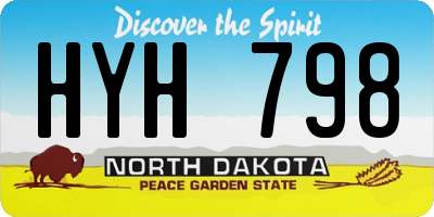 ND license plate HYH798