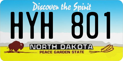 ND license plate HYH801