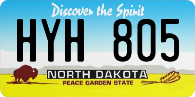 ND license plate HYH805
