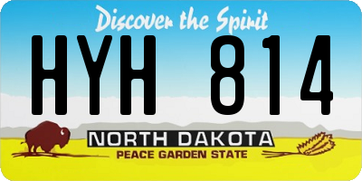 ND license plate HYH814