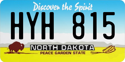 ND license plate HYH815