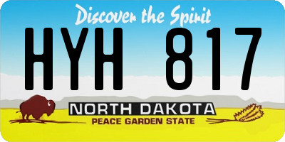 ND license plate HYH817