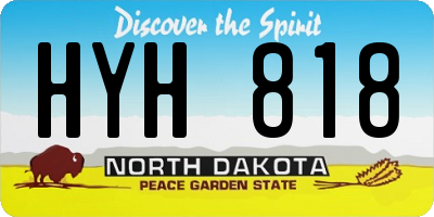 ND license plate HYH818