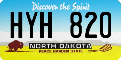 ND license plate HYH820