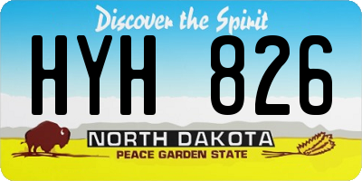 ND license plate HYH826