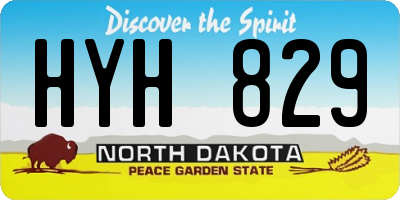 ND license plate HYH829