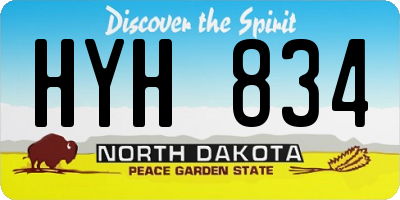 ND license plate HYH834