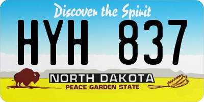 ND license plate HYH837