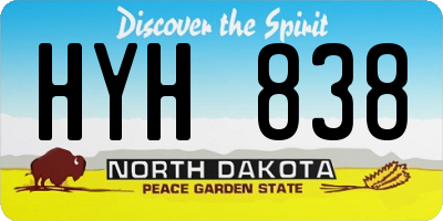 ND license plate HYH838