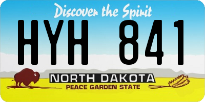 ND license plate HYH841