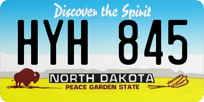 ND license plate HYH845