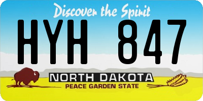 ND license plate HYH847