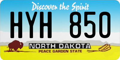ND license plate HYH850