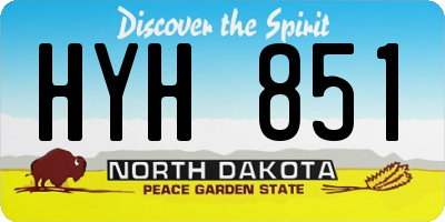 ND license plate HYH851