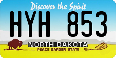 ND license plate HYH853