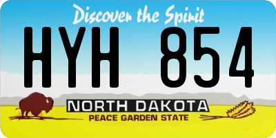 ND license plate HYH854