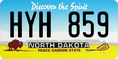 ND license plate HYH859