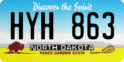 ND license plate HYH863