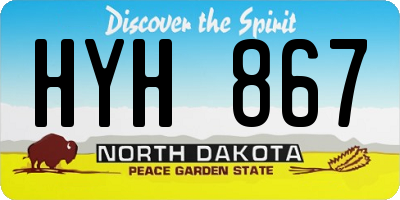 ND license plate HYH867