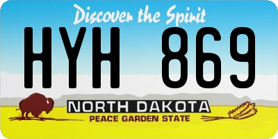 ND license plate HYH869