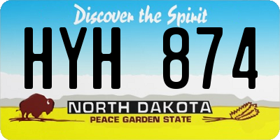 ND license plate HYH874
