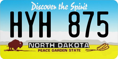 ND license plate HYH875