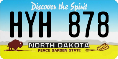 ND license plate HYH878