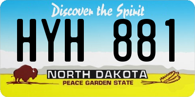 ND license plate HYH881