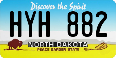 ND license plate HYH882