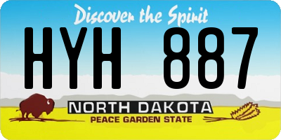 ND license plate HYH887