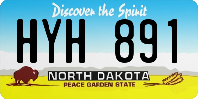 ND license plate HYH891