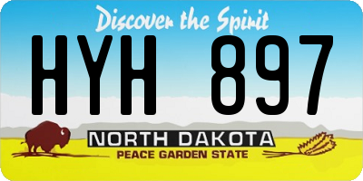 ND license plate HYH897