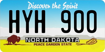 ND license plate HYH900