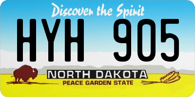 ND license plate HYH905