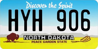 ND license plate HYH906