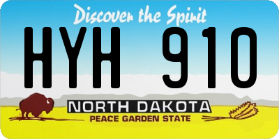 ND license plate HYH910
