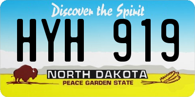ND license plate HYH919