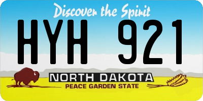 ND license plate HYH921