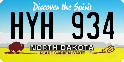 ND license plate HYH934